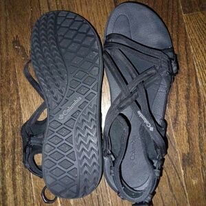 Columbia Women's Strappy Black Sandals Size 10